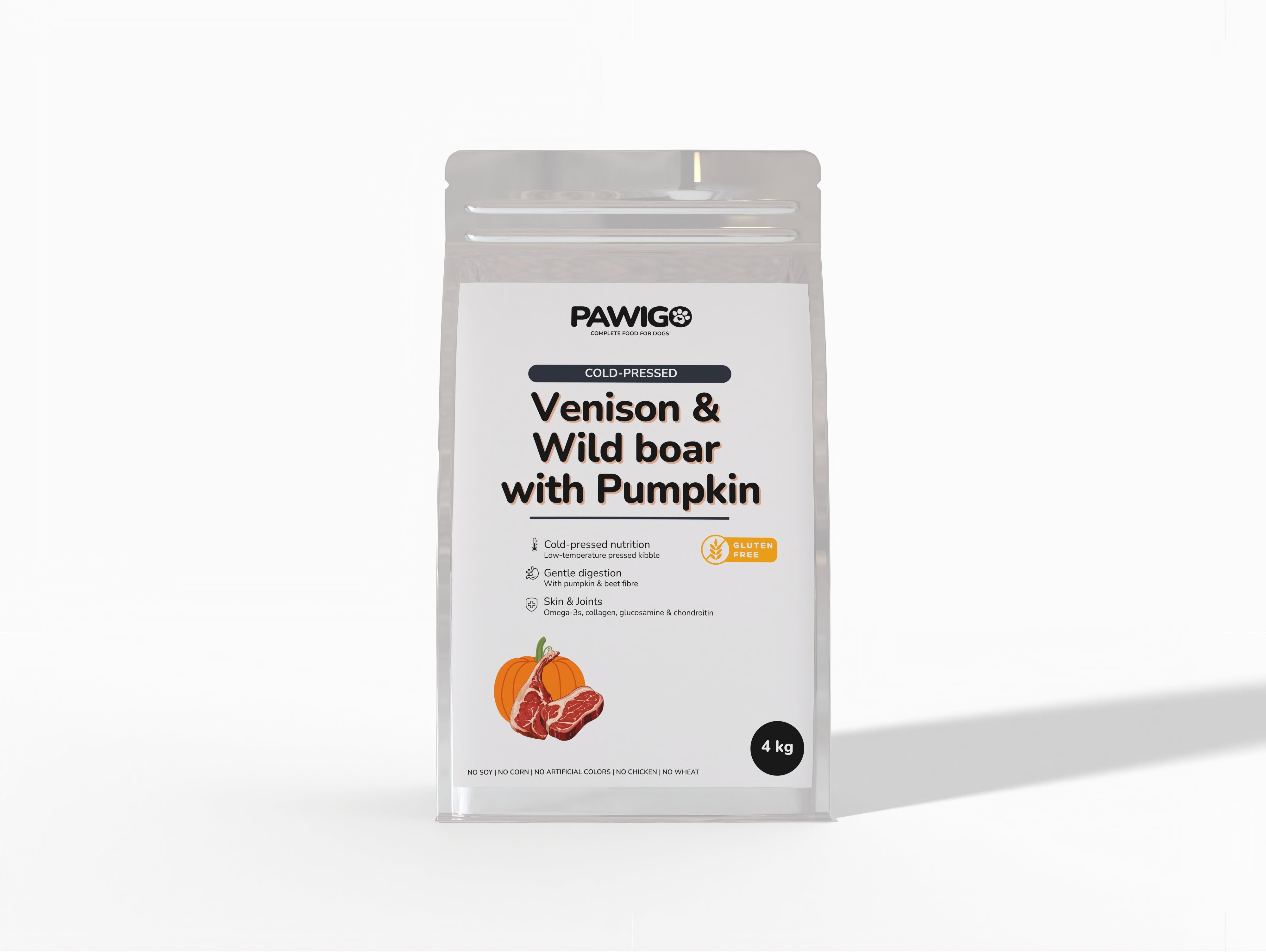 Jeleň a diviak s tekvicou