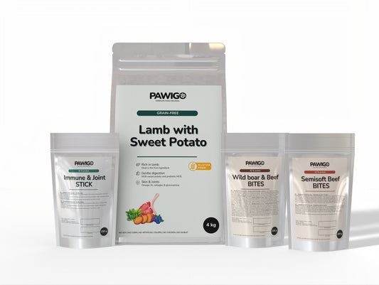 Jahňacie s batátmi 4 kg + 3x 200 g pamlsky