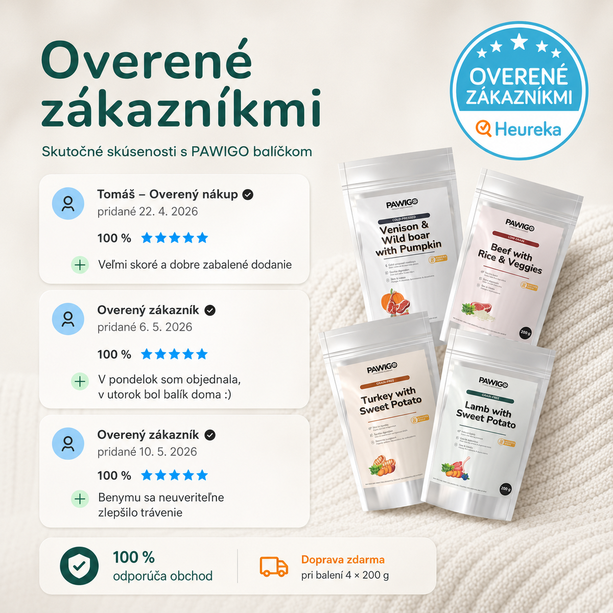 Degustačný balíček - 4 × 200 g