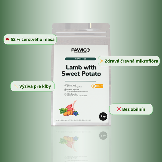 Hypoalergénne granule Jahňacie s batátmi