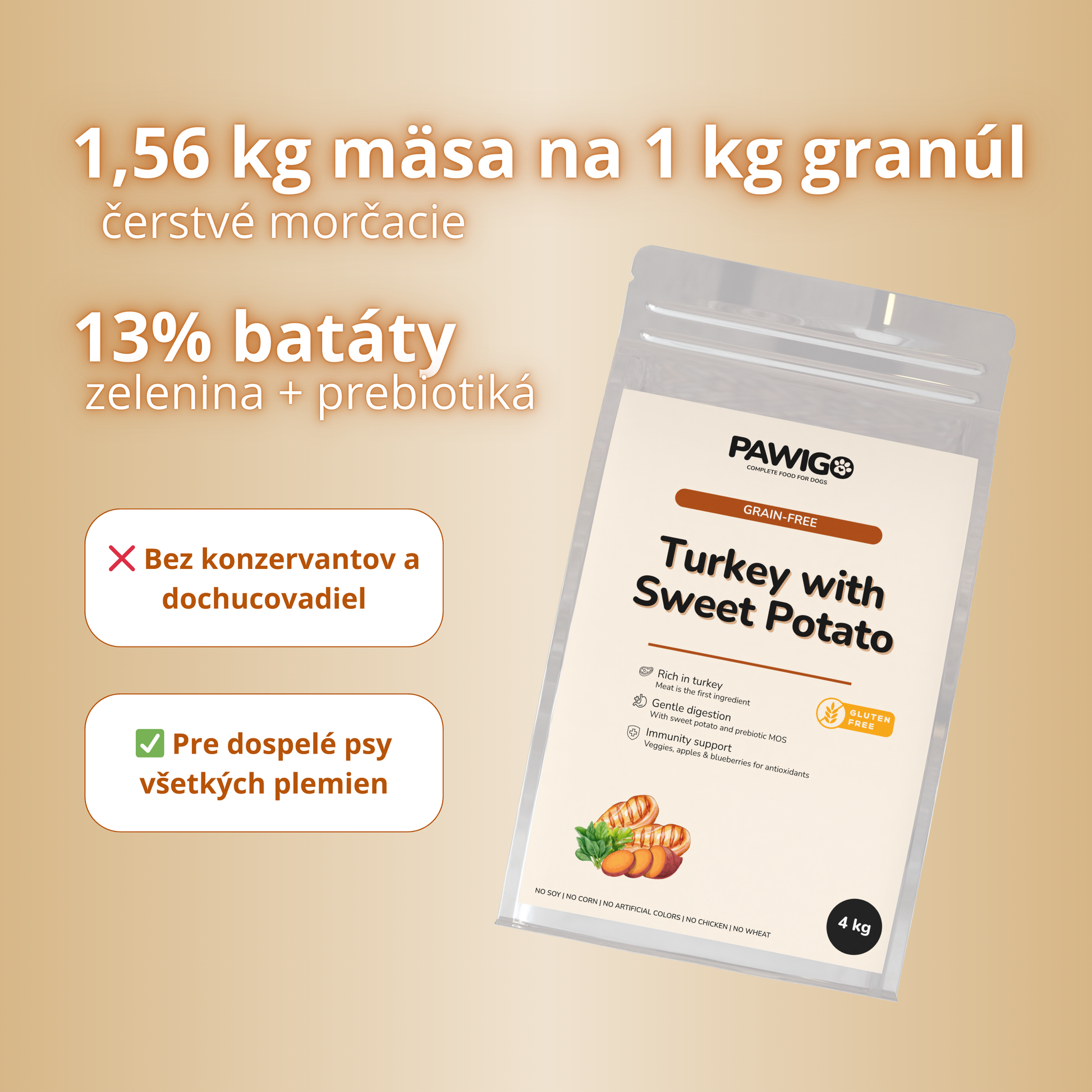 Hypoalergénne granule Morčacie s batátmi