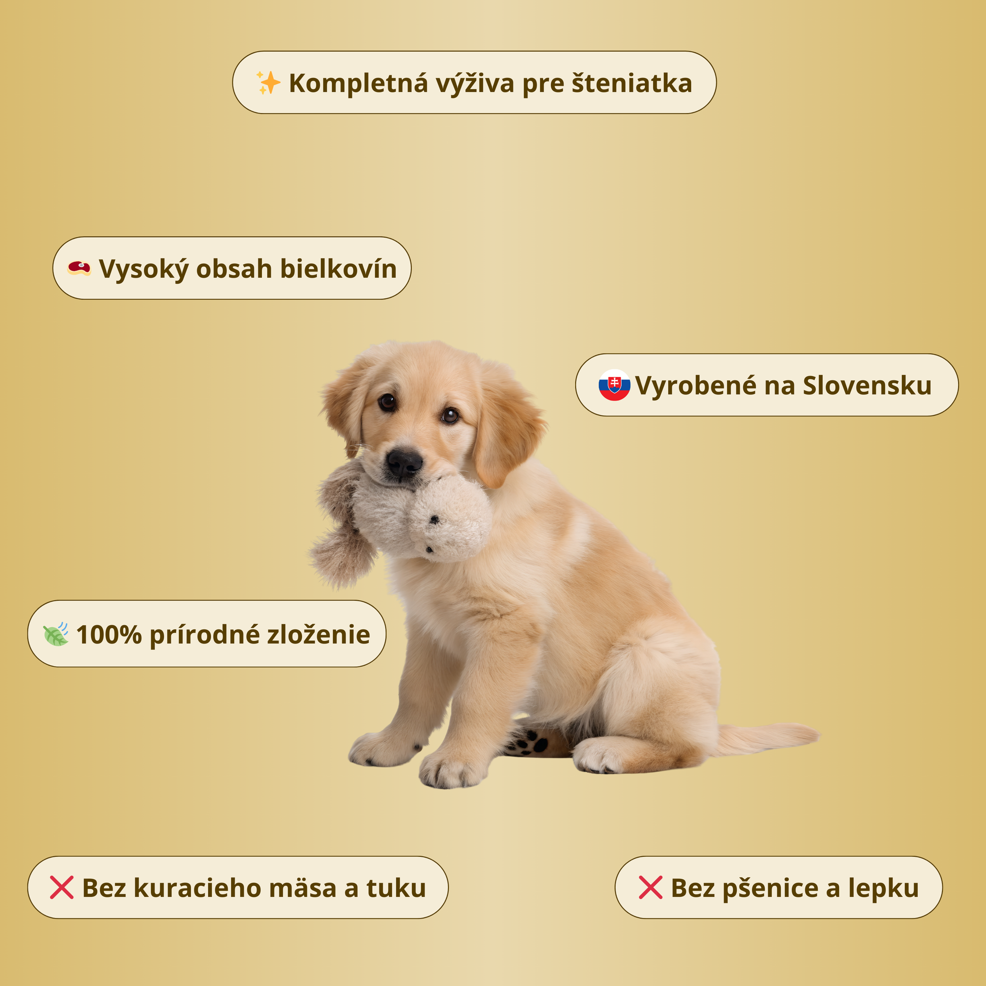 Hovädzie, morčacie & jahňacie pre šteniatka