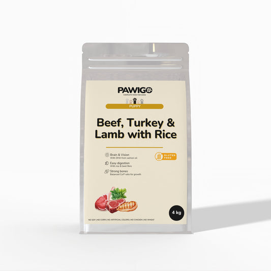 Hovädzie, morčacie & jahňacie pre šteniatka