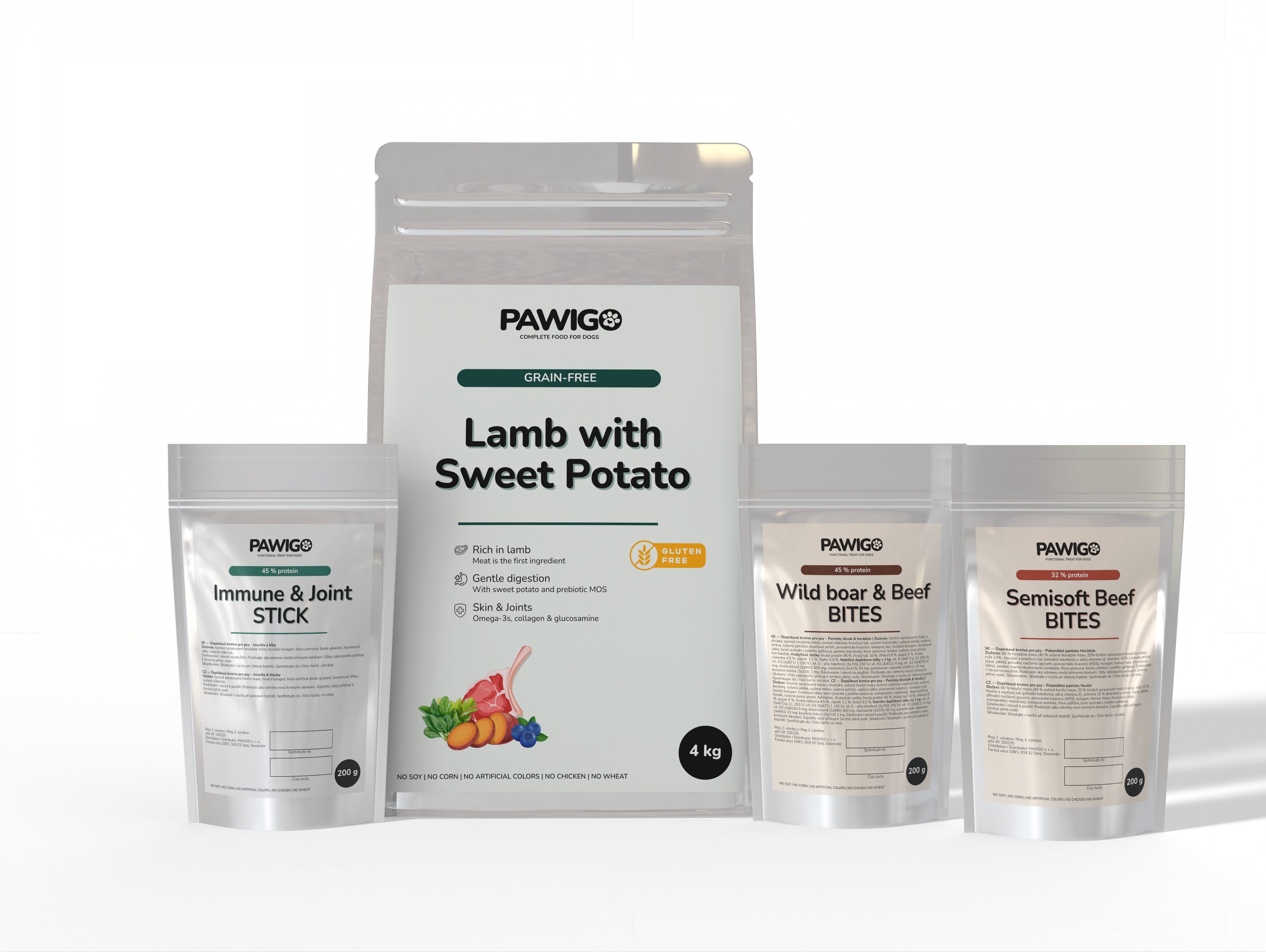 Jahňacie s batátmi 4 kg + 3x 200 g pamlsky